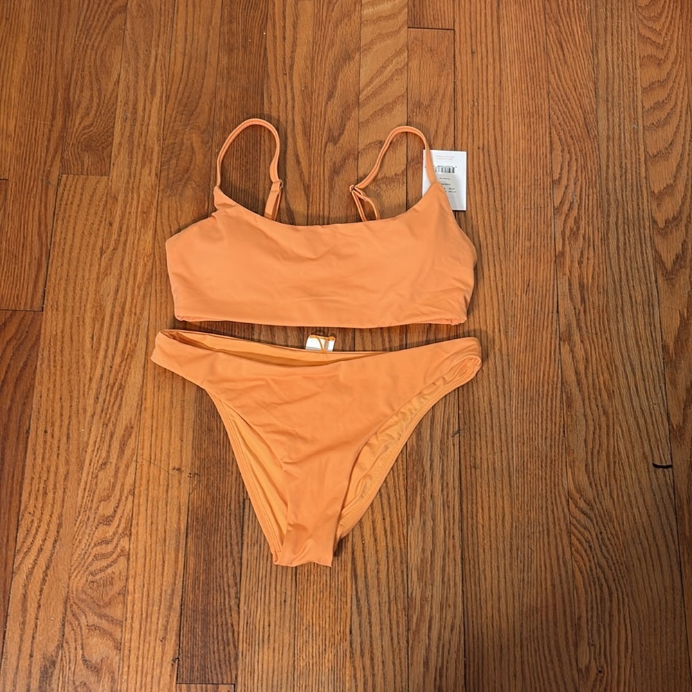 Andie Bikini Set Maui Top Cheeky Bottom size Small‎ Papaya Orange NWT/NWOT - Picture 4 of 10